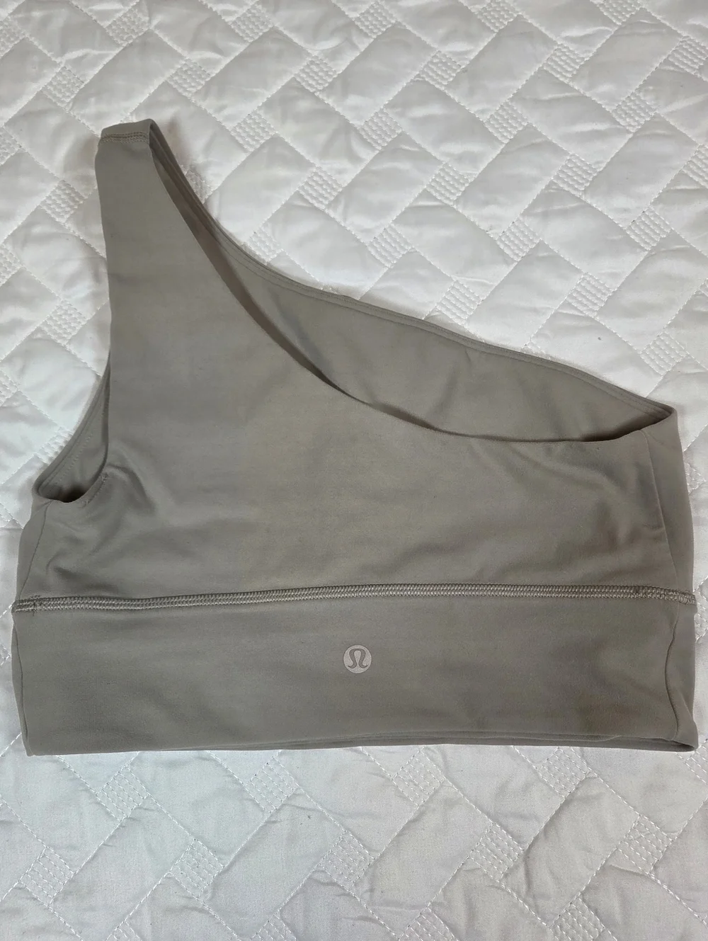 Lululemon Align Asymmetrical Bra Gray Light Support A B Cup Size 6